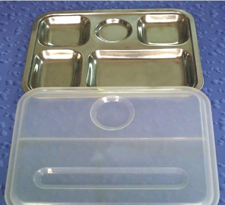 Khay inox có nắp