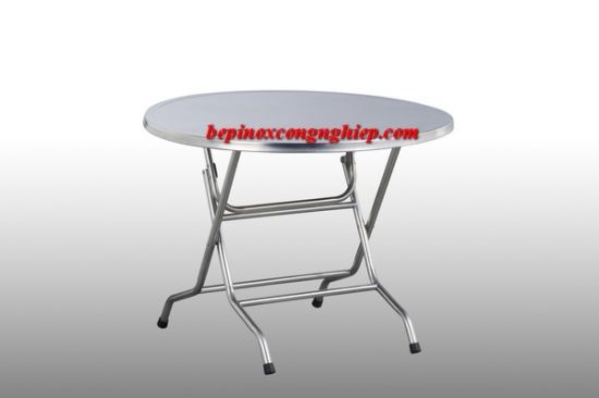 BÀN INOX TRÒN GHẤP