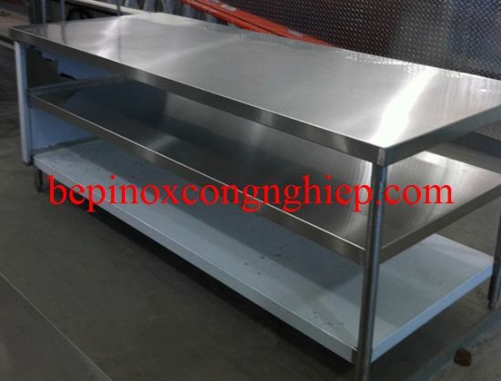 Bàn inox 3 tầng